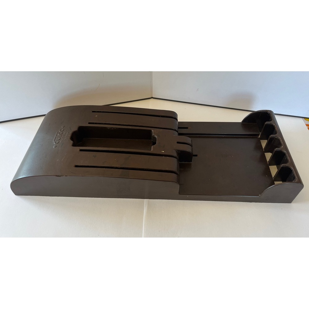 Vintage Cutco Brown 5 Slot Knife Holder Wall Mount In-Drawer Storage Made in USA - Picture 10 of 11